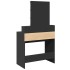Tocador con luces LED negro 80x41x144,5