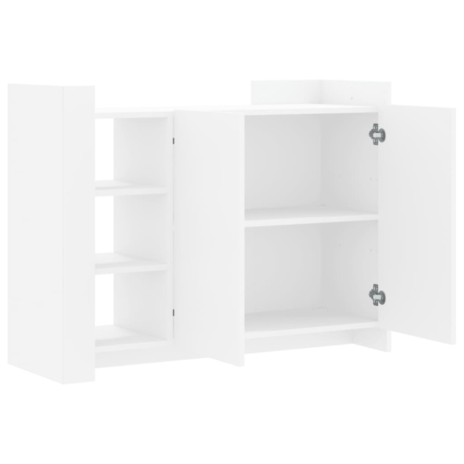 Aparador de madera de ingeniería blanco 100x35x75