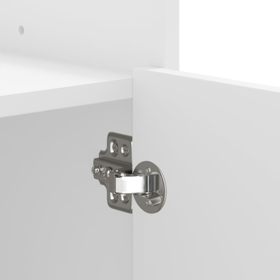 Aparador de madera de ingeniería blanco 100x35x75