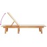 Tumbonas 2 uds con mesa madera maciza acacia y textileno