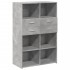 Aparador de madera de ingeniería gris 80x42,5x124