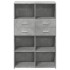 Aparador de madera de ingeniería gris 80x42,5x124