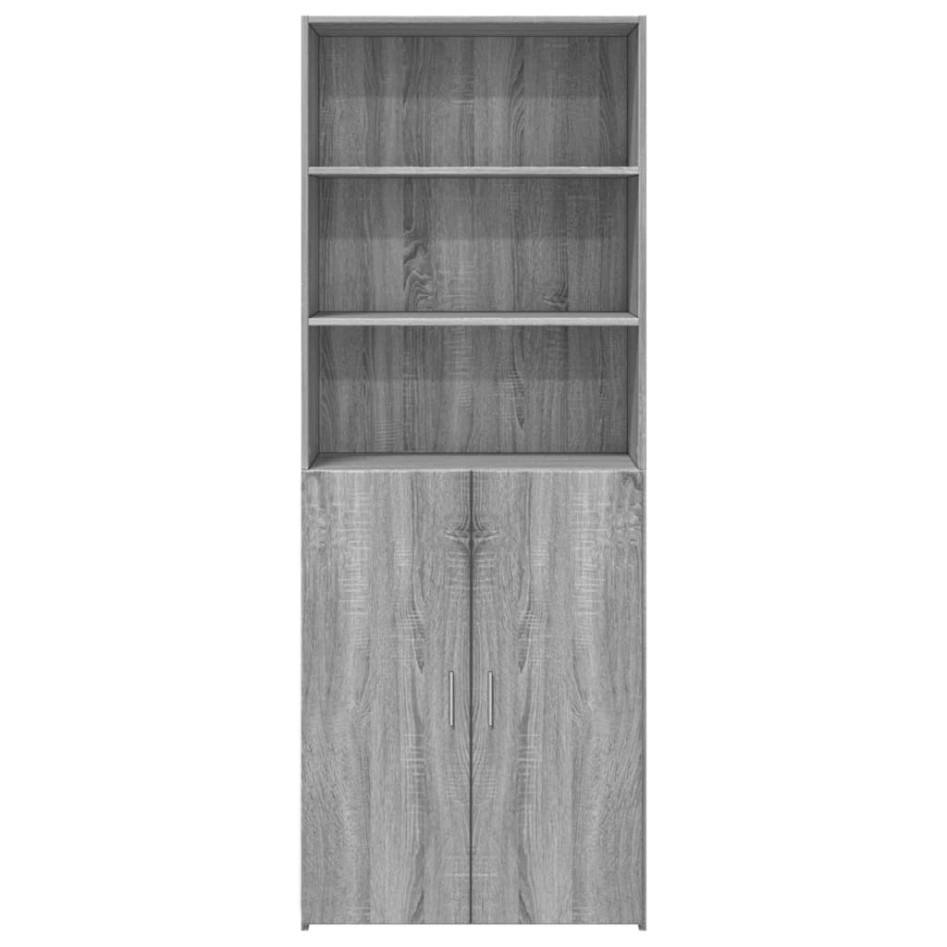 Aparador alto madera de ingeniería gris Sonoma 70x42,5x185