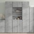 Aparador alto madera de ingeniería gris hormigón 70x42,5x185