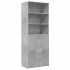 Aparador alto madera de ingeniería gris hormigón 70x42,5x185