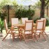 Juego comedor de jardín 7 pzas madera maciza acacia y