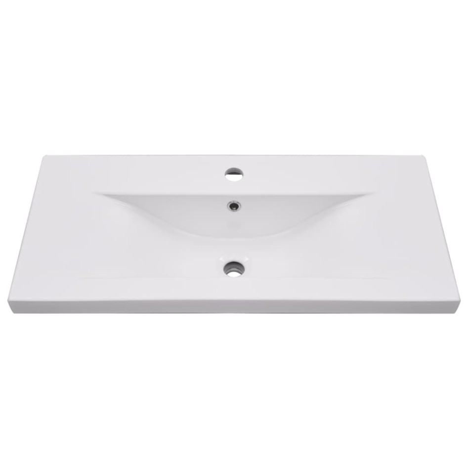 Set de mueble de baño 2 piezas cerámica y madera de