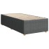 Cama box spring con colchón tela gris oscuro 90x190