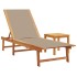 Tumbona con mesa madera maciza de acacia y textileno