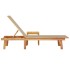 Tumbona con mesa madera maciza de acacia y textileno