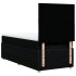 Cama box spring con colchón tela negro 90x190
