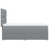 Cama box spring con colchón tela gris claro 90x190