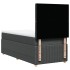 Cama box spring con colchón tela gris oscuro 90x190