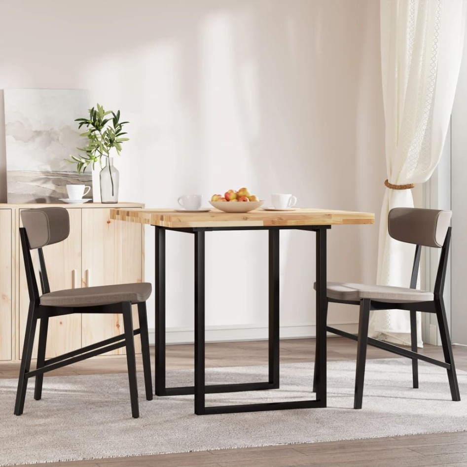 Tablero de mesa cuadrado madera maciza acacia 80x80x4