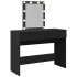 Tocador con luces LED negro 100x40x130