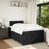 Cama box spring con colchón terciopelo negro 120x190