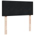 Cama box spring con colchón terciopelo negro 120x190