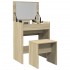Tocador con taburete roble Sonoma 60x40x113,5