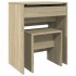 Tocador con taburete roble Sonoma 60x40x113,5