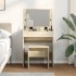 Tocador con taburete roble Sonoma 60x40x113,5