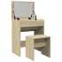 Tocador con taburete roble Sonoma 60x40x113,5