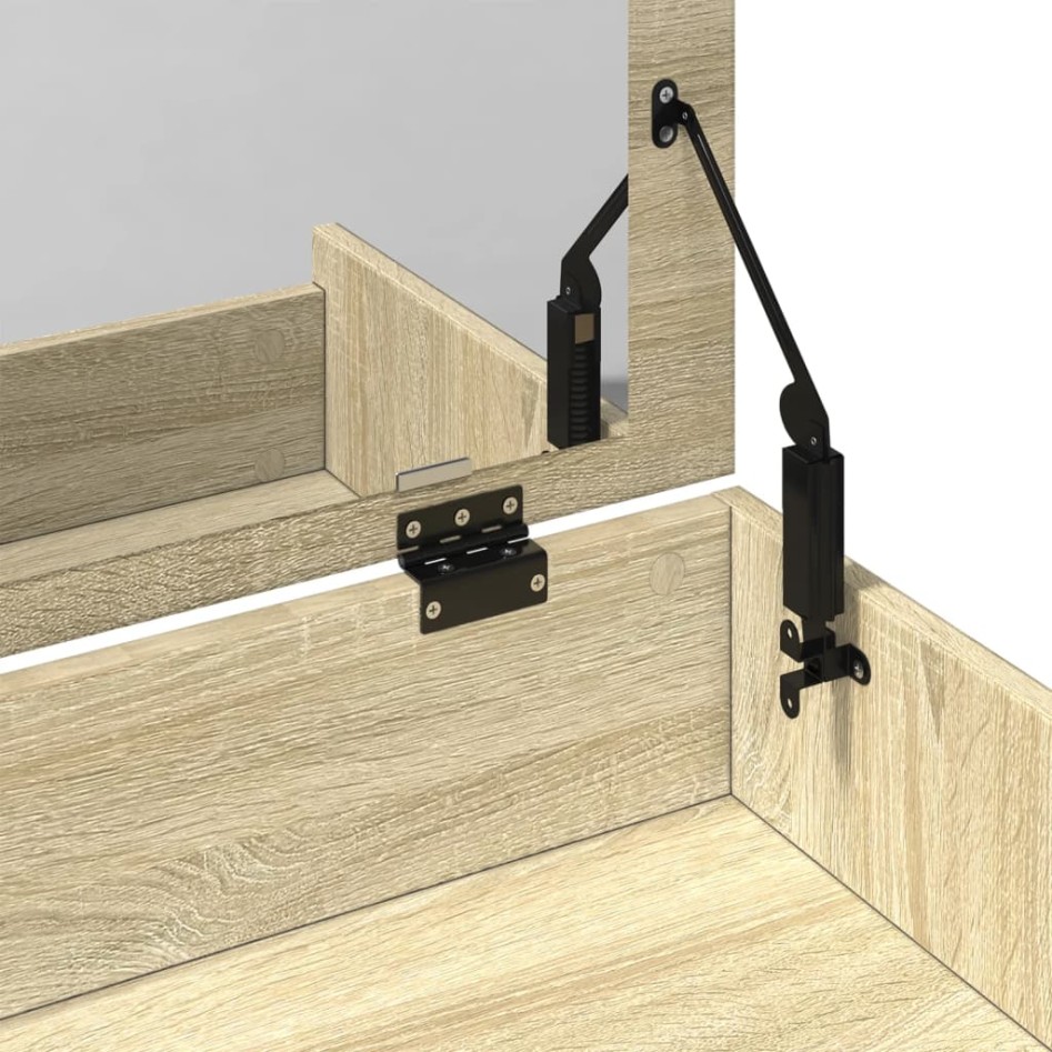 Tocador con taburete roble Sonoma 60x40x113,5