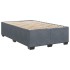 Cama box spring con colchón terciopelo gris oscuro 120x200