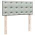 Cama box spring con colchón terciopelo gris claro 120x200