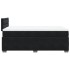 Cama box spring con colchón terciopelo negro 120x200