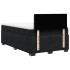 Cama box spring con colchón terciopelo negro 120x200