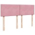 Cama box spring con colchón terciopelo rosa 140x190