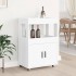 Carrito de bar madera de ingeniería blanco 60x39,5x89