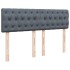 Cama box spring con colchón terciopelo gris oscuro 140x190