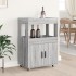 Carrito de bar madera de ingeniería gris Sonoma 60x39,5x89