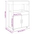 Carrito de bar madera de ingeniería gris Sonoma 60x39,5x89