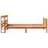 Estructura cama con cabecero madera pino marrón cera 75x190