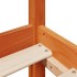 Estructura cama con cabecero madera pino marrón cera 160x200