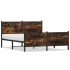 Estructura de cama sin colchón metal roble ahumado 137x190