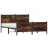 Estructura de cama sin colchón metal roble ahumado 137x190
