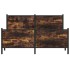Estructura de cama sin colchón metal roble ahumado 137x190