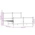 Estructura de cama sin colchón metal roble ahumado 137x190