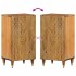 Armario auxiliar madera maciza de mango 40x33x75
