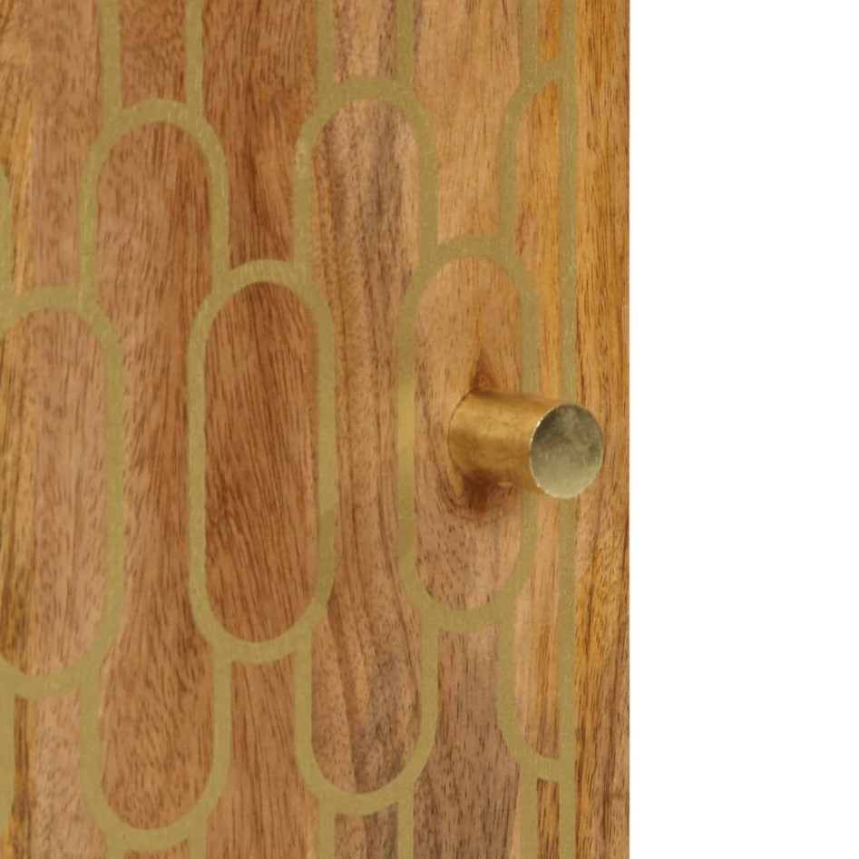 Armario auxiliar madera maciza de mango 40x33x75