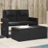 Sillón reclinable de jardín con cojines ratán sintético