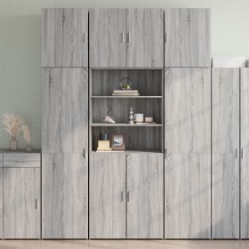 Aparador alto madera de ingeniería gris Sonoma 80x42,5x249