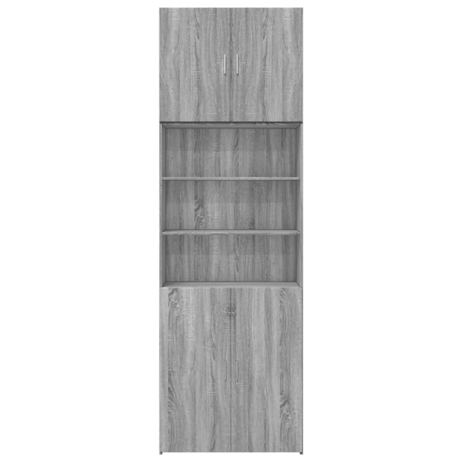 Aparador alto madera de ingeniería gris Sonoma 80x42,5x249