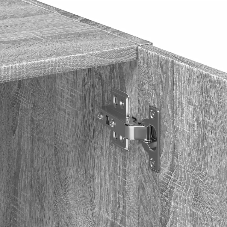 Aparador alto madera de ingeniería gris Sonoma 80x42,5x249