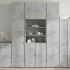 Aparador alto madera de ingeniería gris hormigón 80x42,5x249