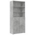 Aparador alto madera de ingeniería gris hormigón 80x42,5x249
