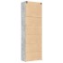 Aparador alto madera de ingeniería gris hormigón 80x42,5x249